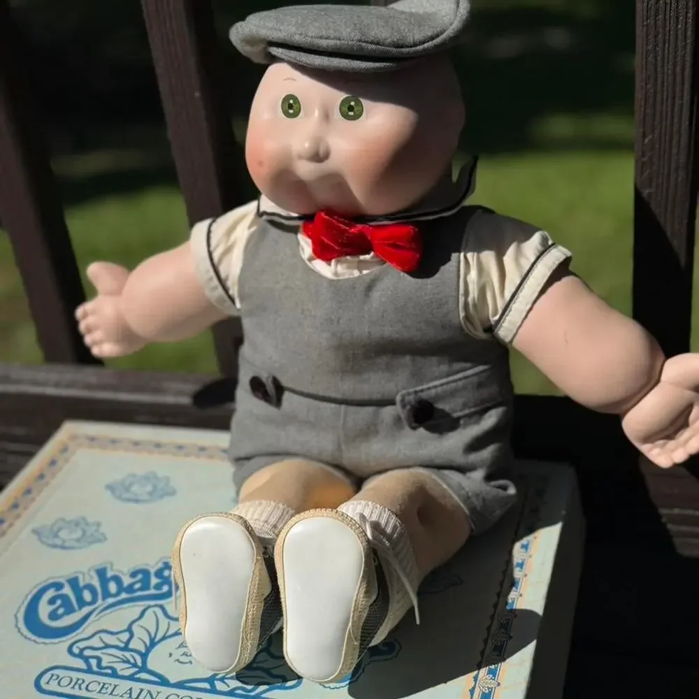 Vintage 1985 Cabbage Patch Kids Porcelain Collection Timothy David w/COA &‎ Box